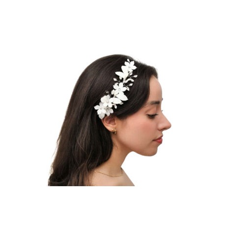 Tocado de Novia Peineta de Jazmines y Cristales
