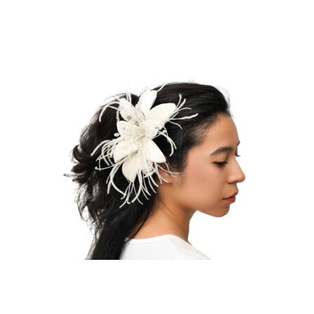 Tocado de Novia Hojas y Plumas