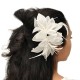 Tocado de Novia Lilis Organza y Plumas