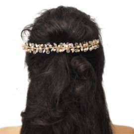 Tocado de Novia Tiara Cristales y Perlas