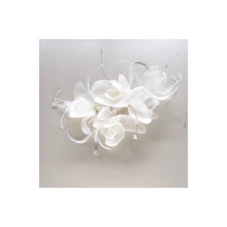 Peineta de flores de organza de seda TN-08