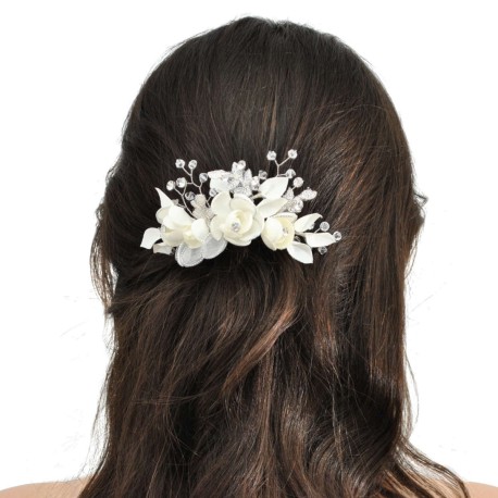 Tocado de Novia Peineta Gardenias Mini