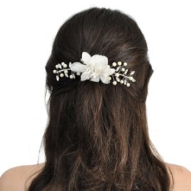 Tocado de Novia Peineta Flores, Cristales y Perlas