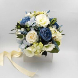 Ramo de Novia Artificial Azul