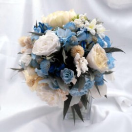 Ramo de Novia Rosas Preservadas Azul
