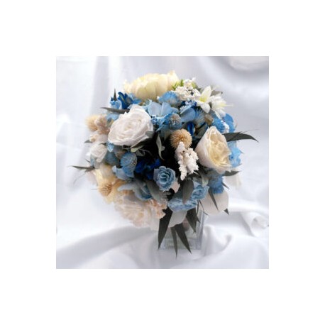 Ramo de Novia Rosas Preservadas Azul
