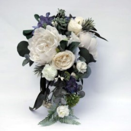 Ramo de Novia Rosas y Peonias Azul