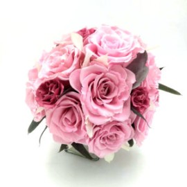 Ramo de Novia Redondo de Rosas rosas Preservadas