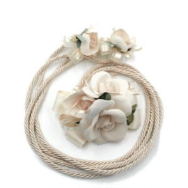 Lazo para Bodas Rosas de Yute LTA020