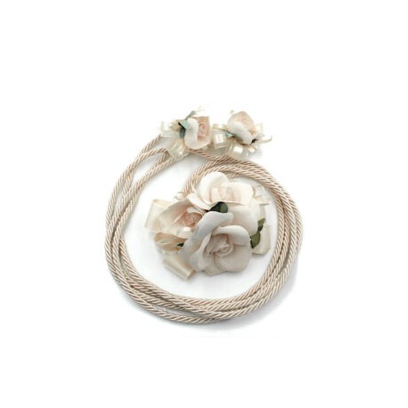 Lazo para Bodas Rosas de Yute LTA020