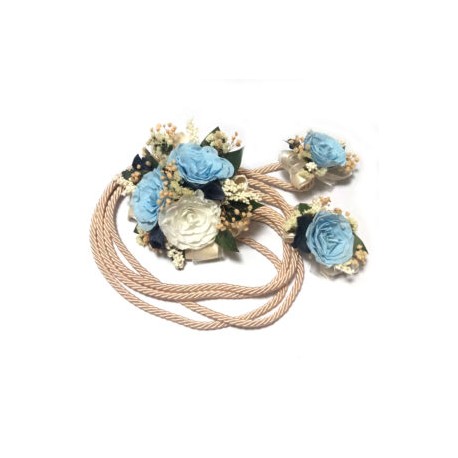 Lazo de Boda de Rosas Azul
