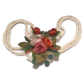 Lazo de Boda de Cordón Gardenias tonos Naranja