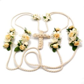 Lazo para Bodas Rosas con Cruz LTA021