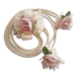 Lazo de Boda Gardenias tonos rosas