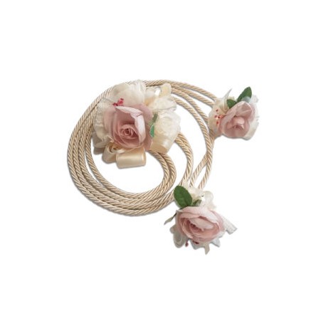 Lazo de Boda Gardenias tonos rosas